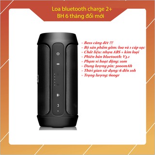 Loa Bluetooth Cầm Tay Charge 2+ - Vỏ Kim Loại - Âm Thanh Sống Động - Bass căng - Hỗ Trợ Cắm Usb Và  Thẻ Nhớ