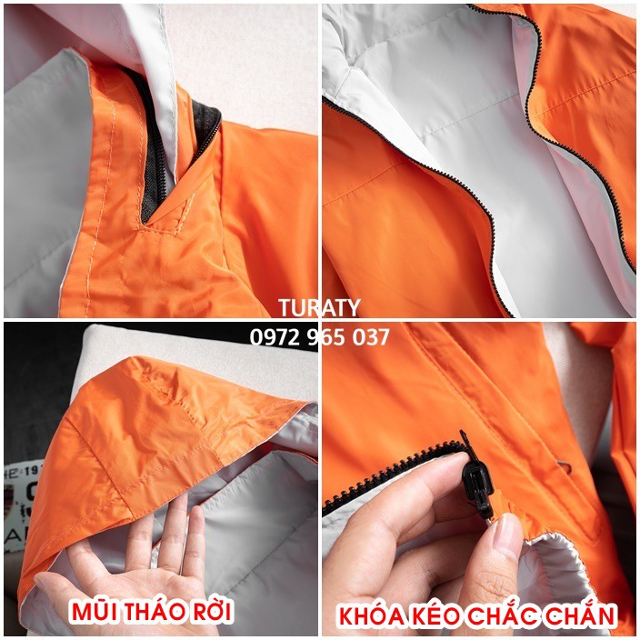 Áo khoác dù nam nữ TURATY CHIPU chất vải gió chống nước 100% hàng cao cấp với 2 lớp 2 mặt 2 màu cực đẹp