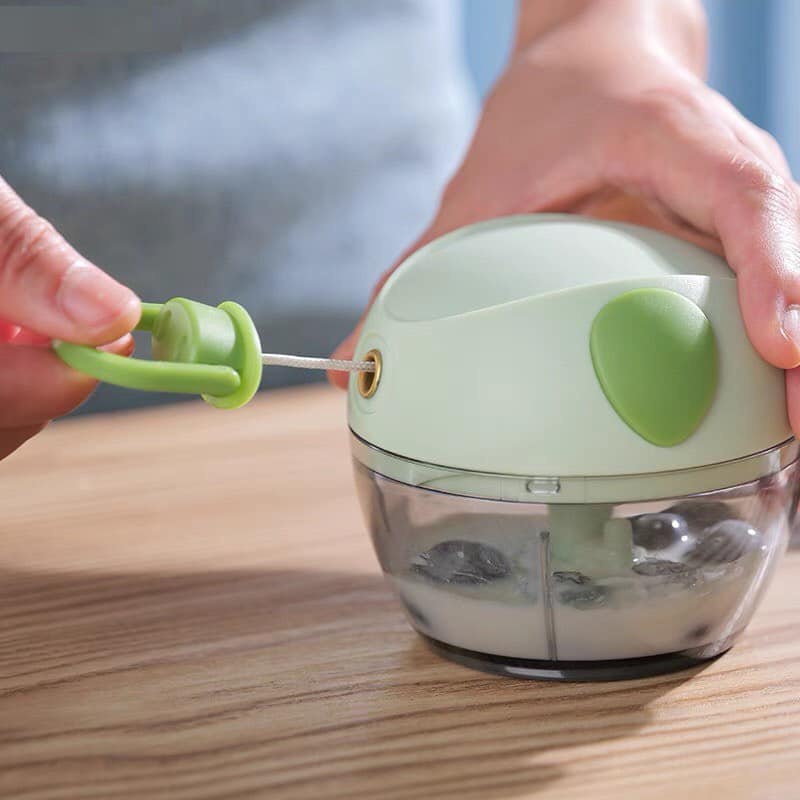 Máy xay tỏi kéo tay mini mẫu mới hình chú lợn xinh xắn, xay tỏi đa năng cho nhà bếp
