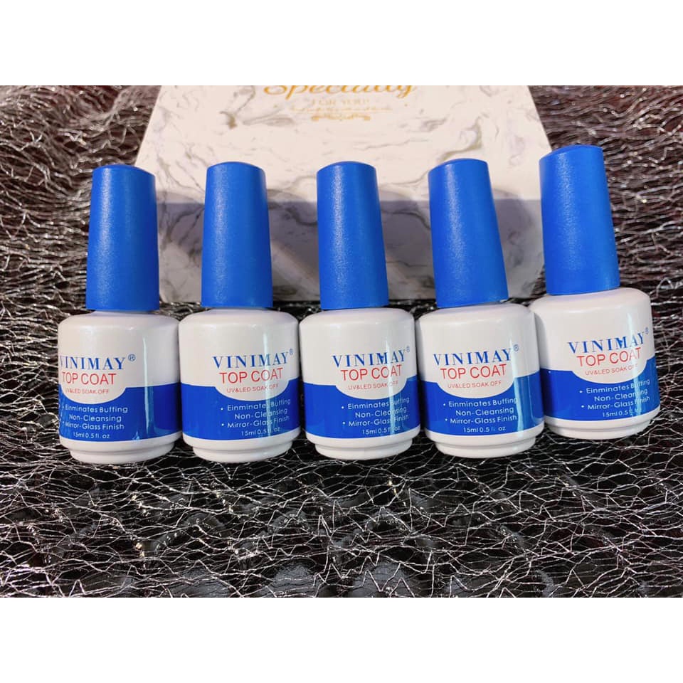 Sơn gel vinimay chính hãng 15ml,liên kết Base top cứng móng top lì kiềm dầu giọt nước top loang  top cường lực vinimay