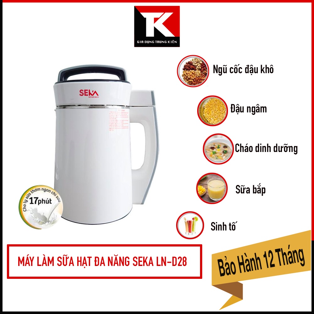 Máy Làm Sữa Hạt Đa Năng SEKA Cao Cấp Máy Xay Nấu Đa Năng, Xay Sinh Tố, Làm Bữa Sáng Công Nghệ Đức - Bảo Hành 12 Tháng