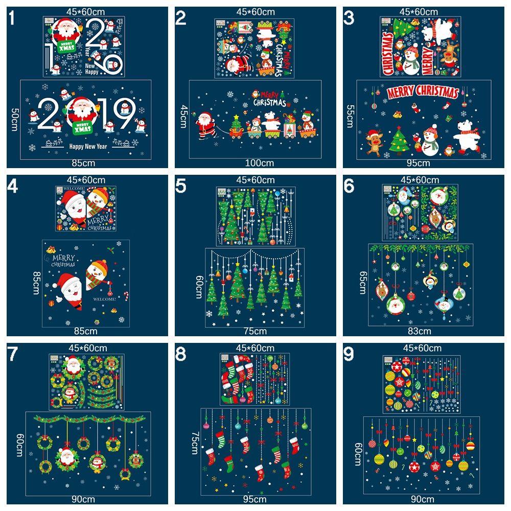 Miếng Dán Tường Trang Trí Năm Mới / Giáng Sinh DIY