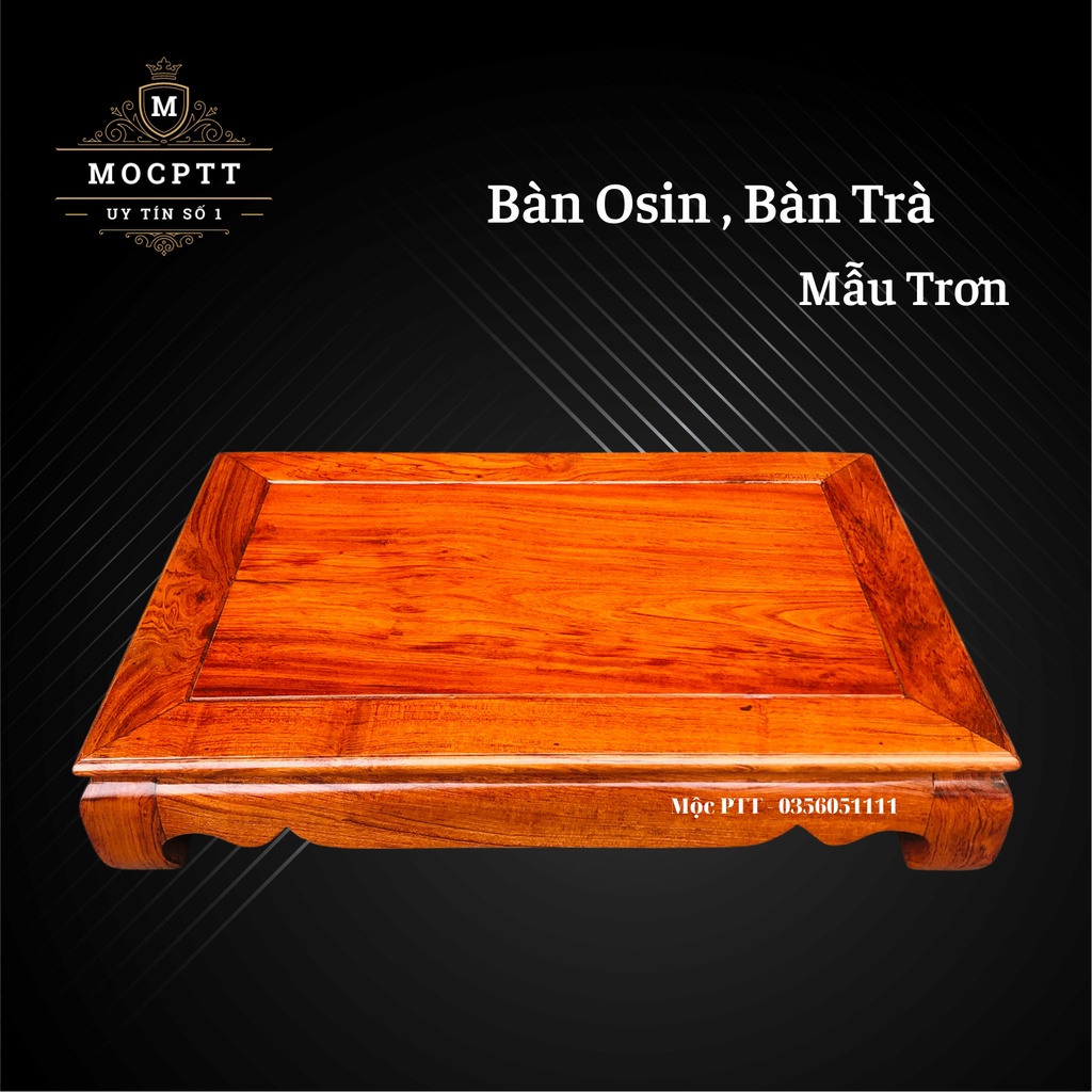 Bàn Osin , Bàn Trà mẫu Trơn gỗ Hương Đá nhiều kích thước trang trí nhà cửa