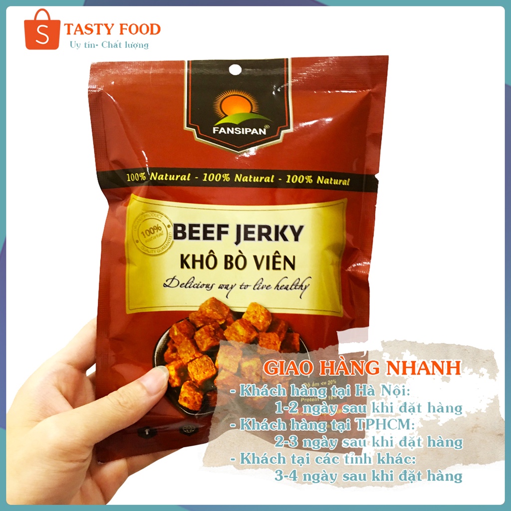 KHÔ BÒ VIÊN Fanxipan thượng hạng gói 50g, khô bò cục fanxipan,bò khô đảm bảo vệ sinh an toàn thực phẩm Tasty Food | BigBuy360 - bigbuy360.vn