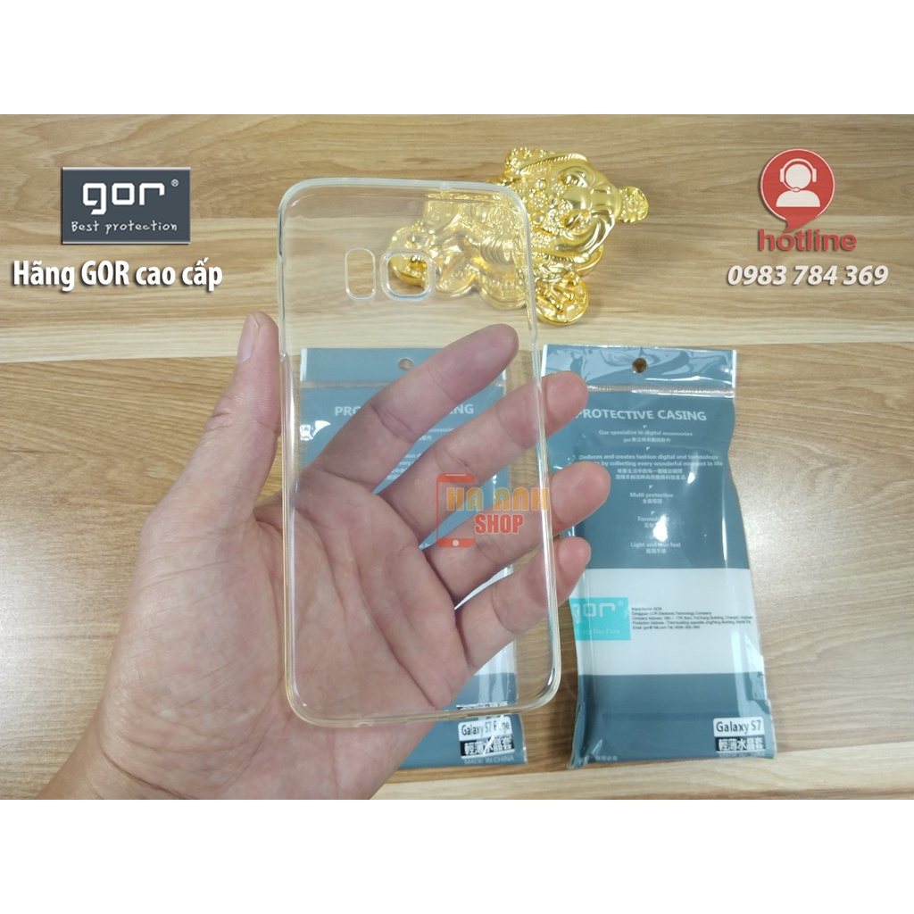 Ốp Samsung S7/S7 Edge hãng Gor cao cấp trong suốt, siêu dẻo, dày 0.4mm siêu mỏng, siêu nhẹ, siêu bền