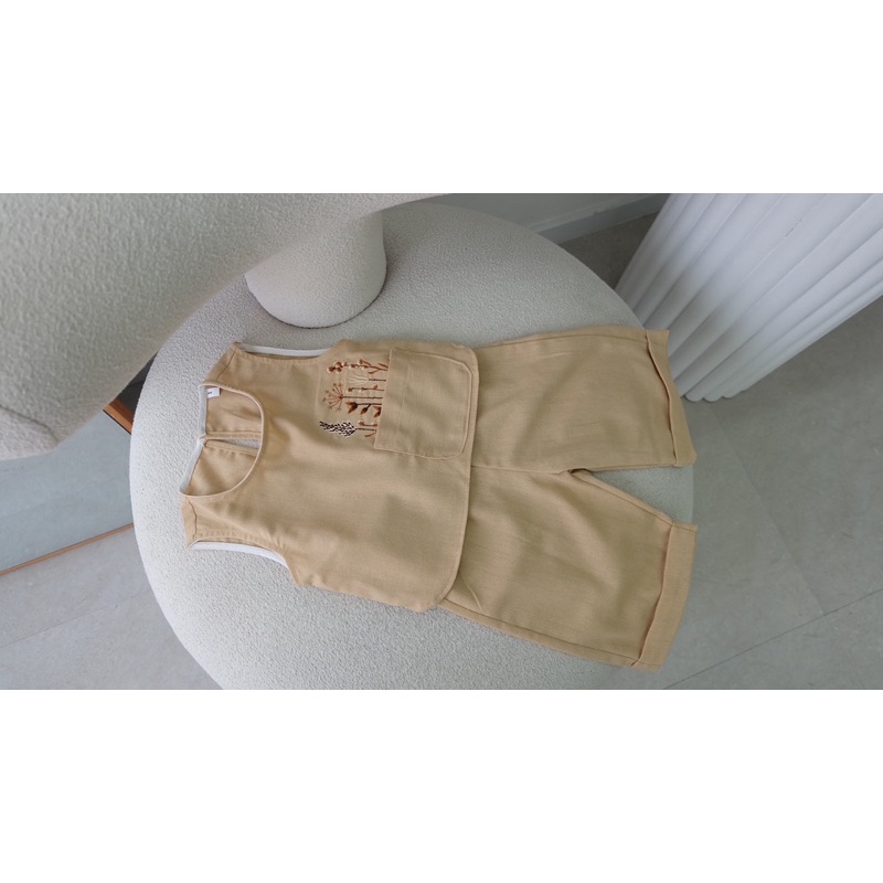 Sét bộ chất liệu linen cho bé gái 9-23kg