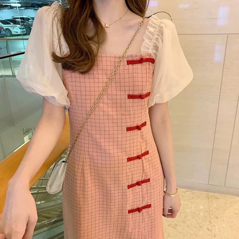 [Sẵn Hàng]♥️Đầm,Váy Sườn Xám Tay Phồng(ảnh thật)Size S->XL | BigBuy360 - bigbuy360.vn