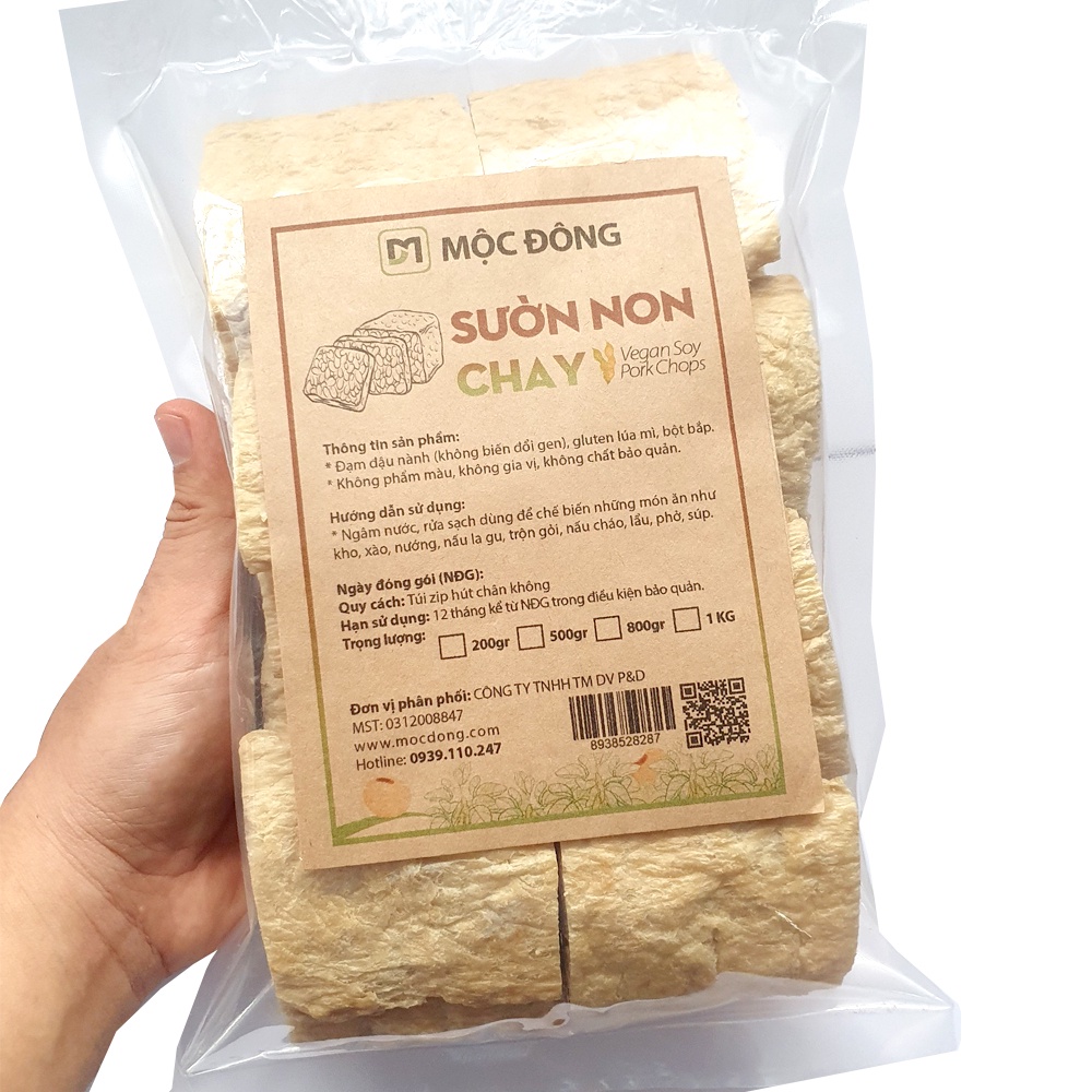 Thực phẩm chay - Túi 200gr Sườn Non chay đậu nành cao cấp
