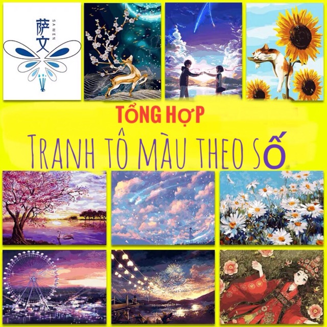 Tranh sơn dầu tô màu số hoá