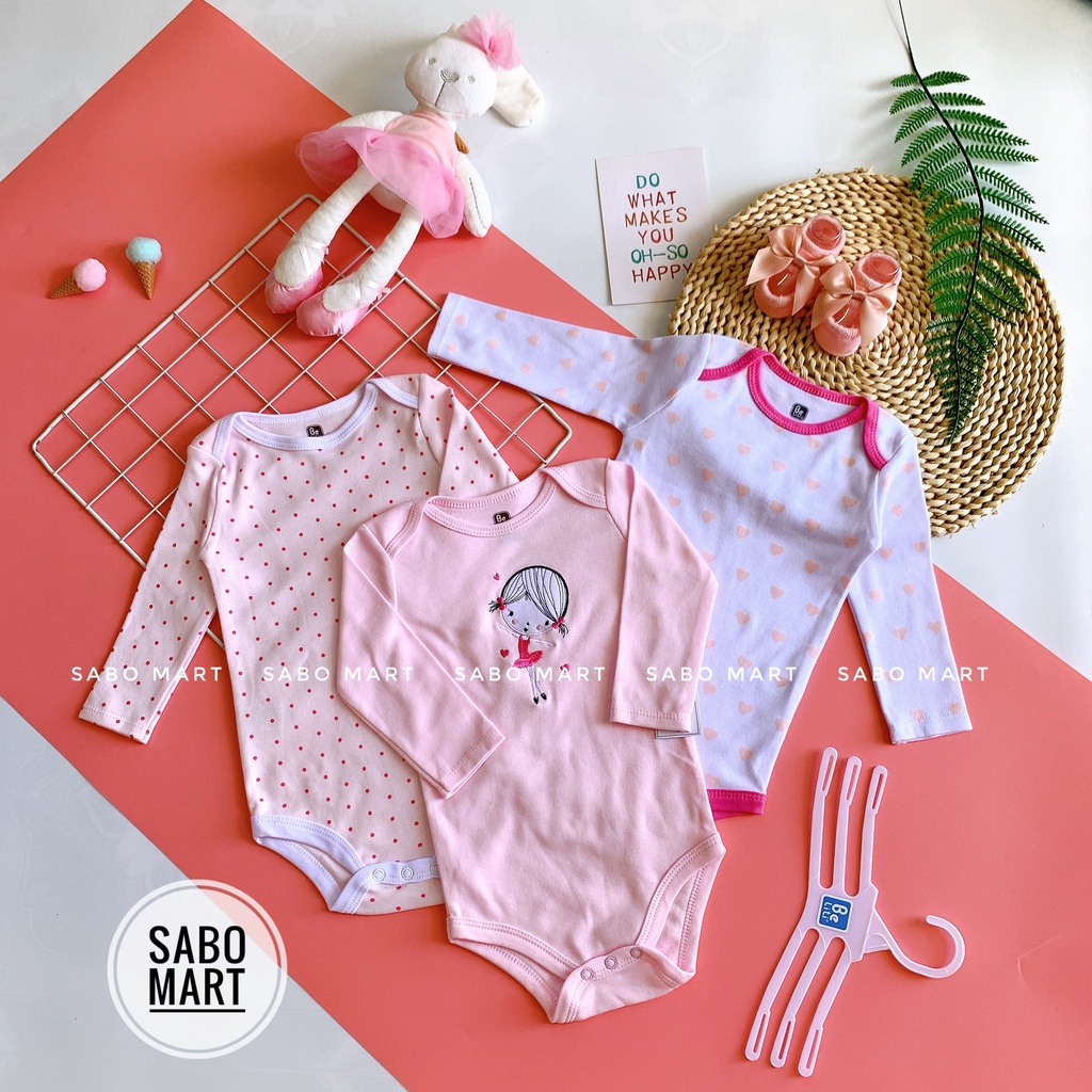 (CHỌN MẪU) SET 3 Bodysuit Body Chip DÀI TAY Belitii Xuất Mỹ Siêu Đẹp Cho Bé Trai Bé Gái