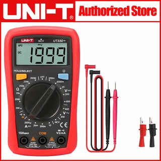 Đồng hồ vạn năng kỹ thuật số UNI-T UT33D + NCV, Đồng hồ đo dòng điện áp 600V 10A