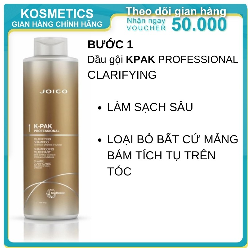 Bộ phục hồi tóc chuyên nghiệp JOICO KPAK PROFESSIONAL 1000ml x 4