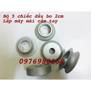 Bộ 5 đầu bo phào đá 2cm lắp máy mài cầm tay D75