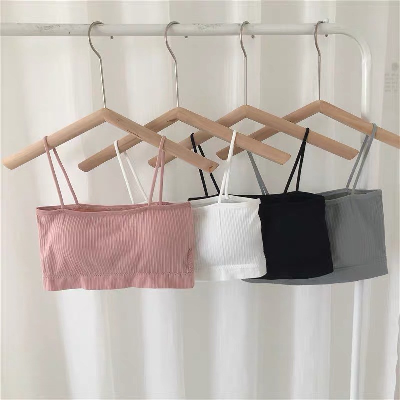 [Mã FAMAYWA giảm 10K đơn 50K] Áo hai dây croptop Lylyshop, áo 2 dây chất thun cotton co dãn có miếng đệm lót ngực | BigBuy360 - bigbuy360.vn