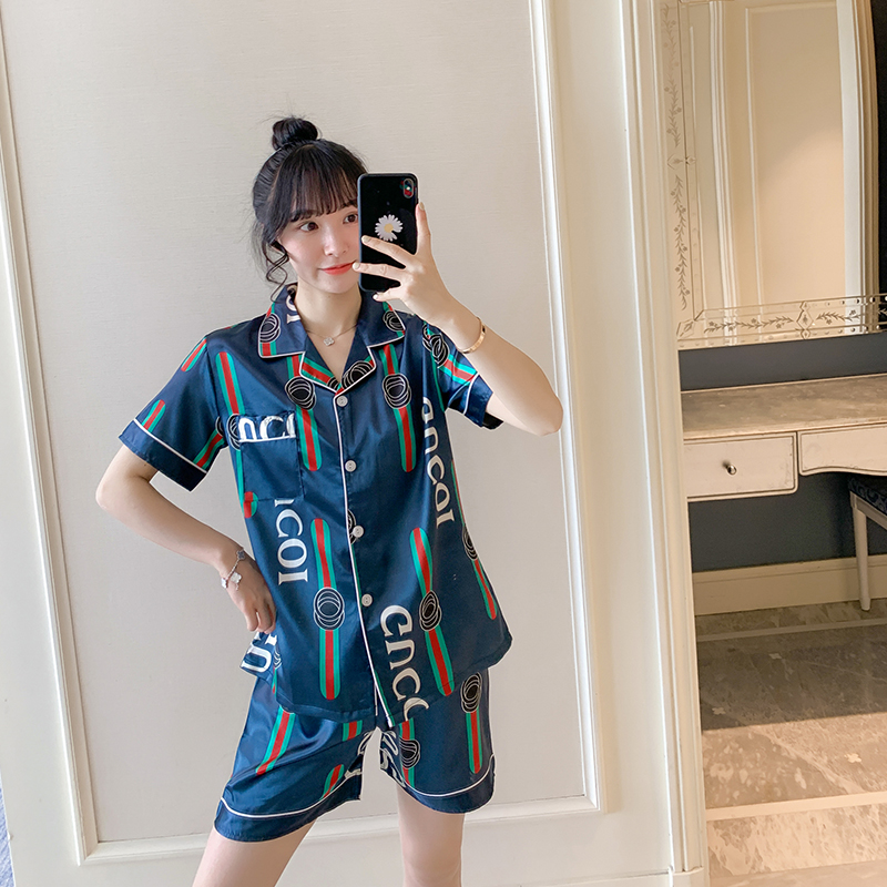 Bộ Đồ Ngủ Lụa Satin Phong Cách Hàn Quốc Thời Trang Cho Nữ Size M-2Xl