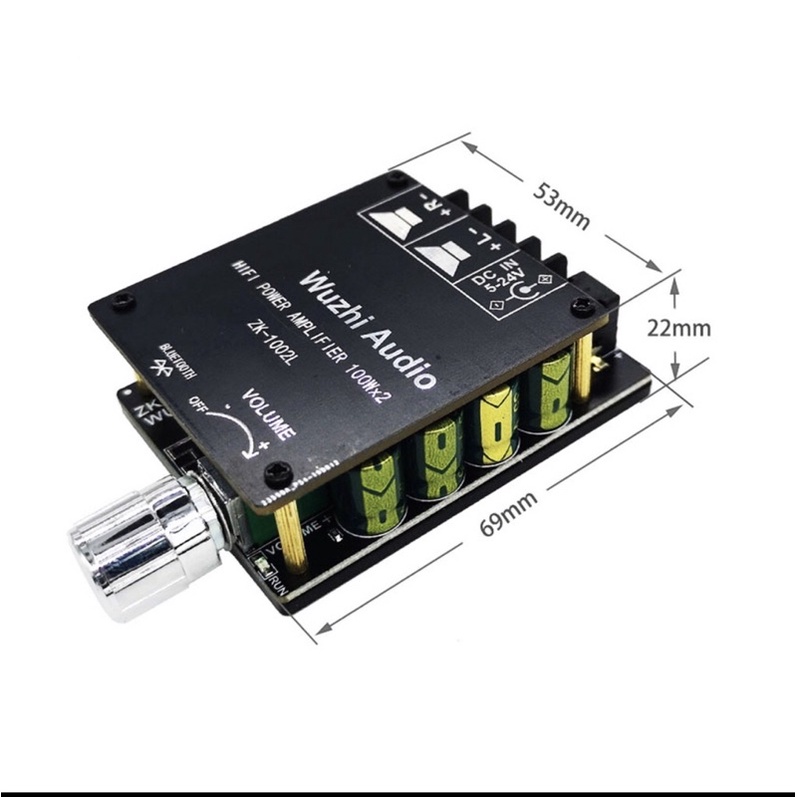 Mạch khuyếch đại âm thanh Wuzhi 2x100w 2.0 bluetooth 5.0