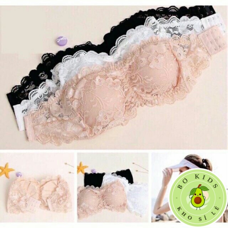 Áo Bra Quây Ren Áo Ống  bokisd.store  phù hợp mặc áo trễ áo hở vai free size 40-53kg, vòng ngực 75-90cm - CHỒNG TỤT A258