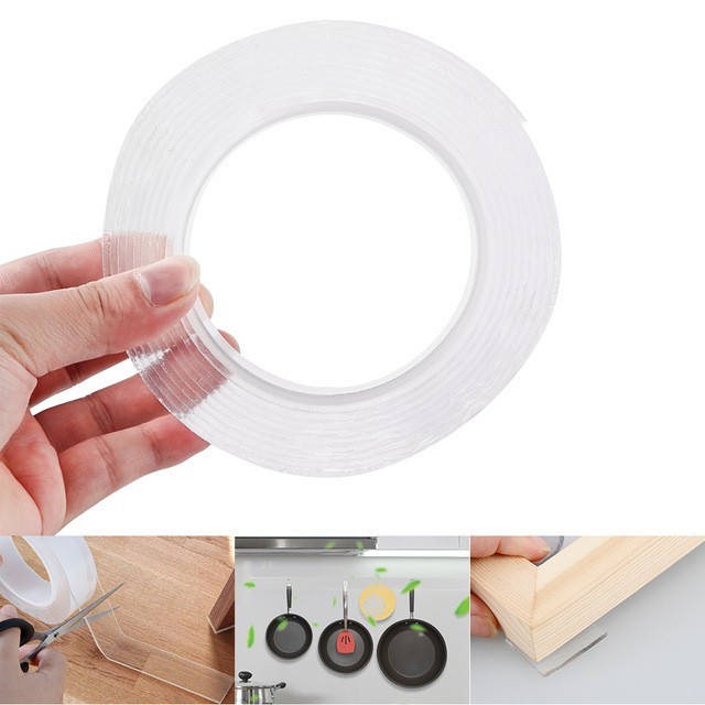 Băng Dính 2 Mặt Đa Năng Trong Suốt - Dùng cho mọi chất liệu