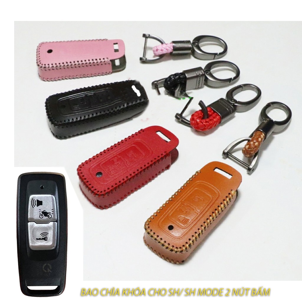 ( SH 2021 MỚI ) BAO DA CHÌA KHÓA XE SH MỚI SMARTKEY 2 NUT, GỒM CẢ BAO VÀ MÓC TREO THỜI TRANG