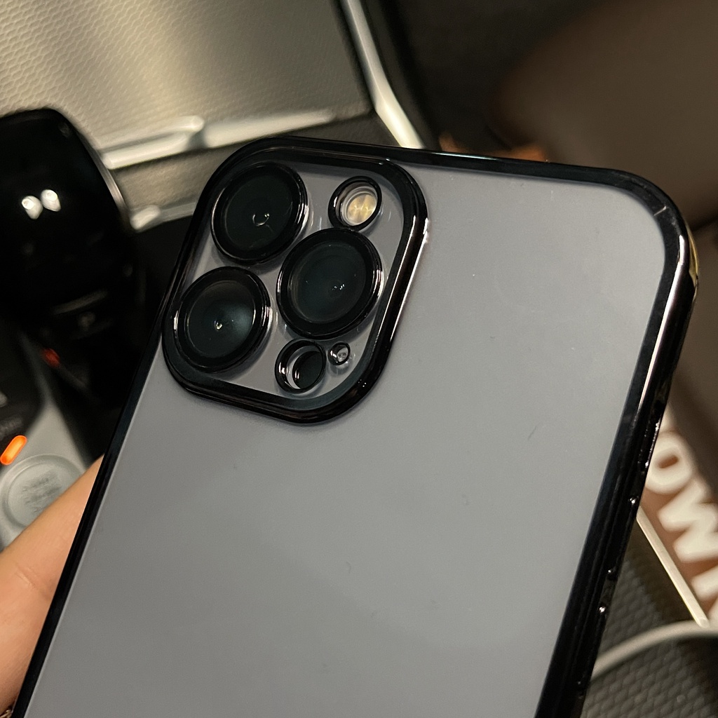 Ốp Điện Thoại Silicon Mềm Trong Suốt Viền Vuông Mạ Viền Sang  tương thích với iPhone 13 11 12 Pro Max X XR Xs Max 7 8 Plus