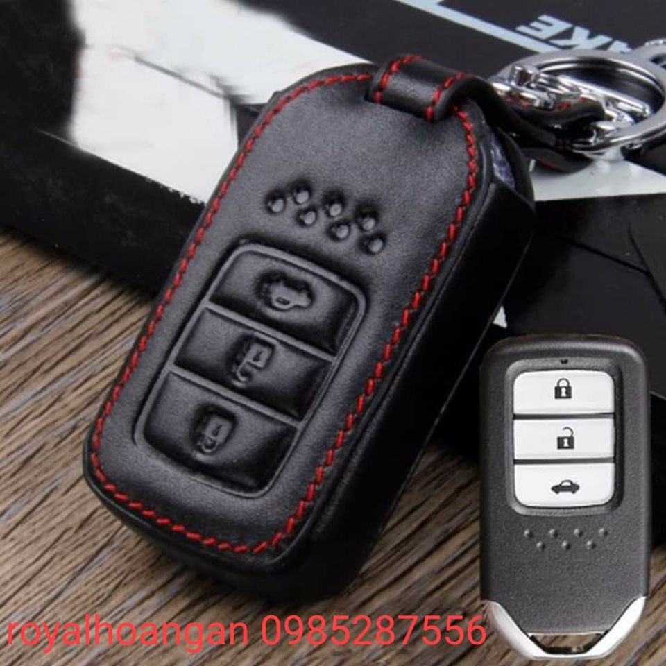 bao da chìa khóa HONDA CITY,CIVIC,CRV,BRIO,HRV,JAZZ kèm móc khóa