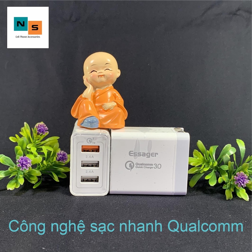 Củ sạc nhanh 3 cổng USB
