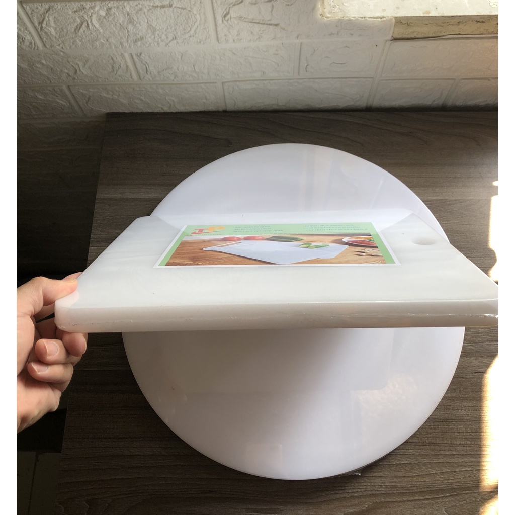 Thớt Nhựa Nguyên SInh Tròn 30cm dày 3cm