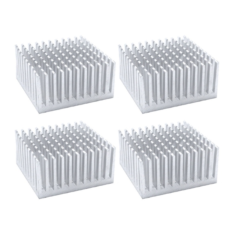 Bộ 4 Cái Tản Nhiệt Bằng Nhôm Kích Thước 40x40x20mm Kèm Băng Keo Dẫn Điện