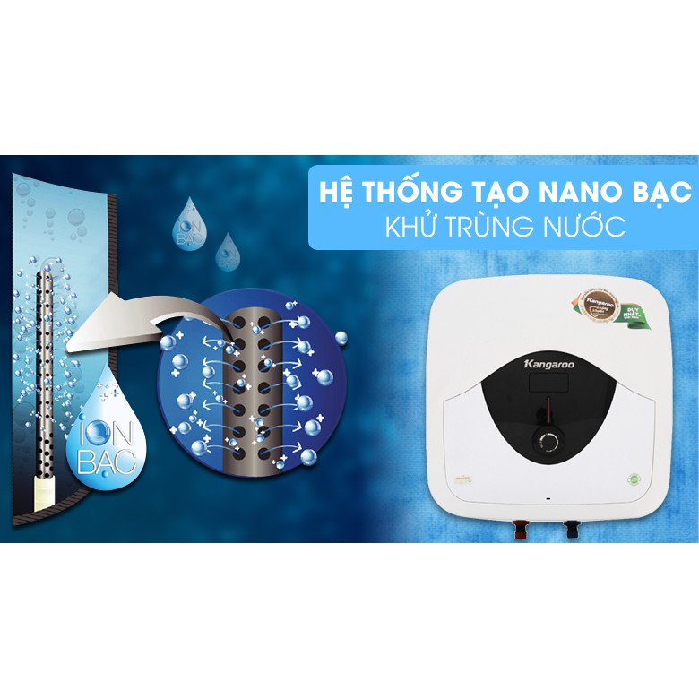 Bình nóng lạnh/ Máy nước nóng 30 lít Kangaroo KG818N chính hãng