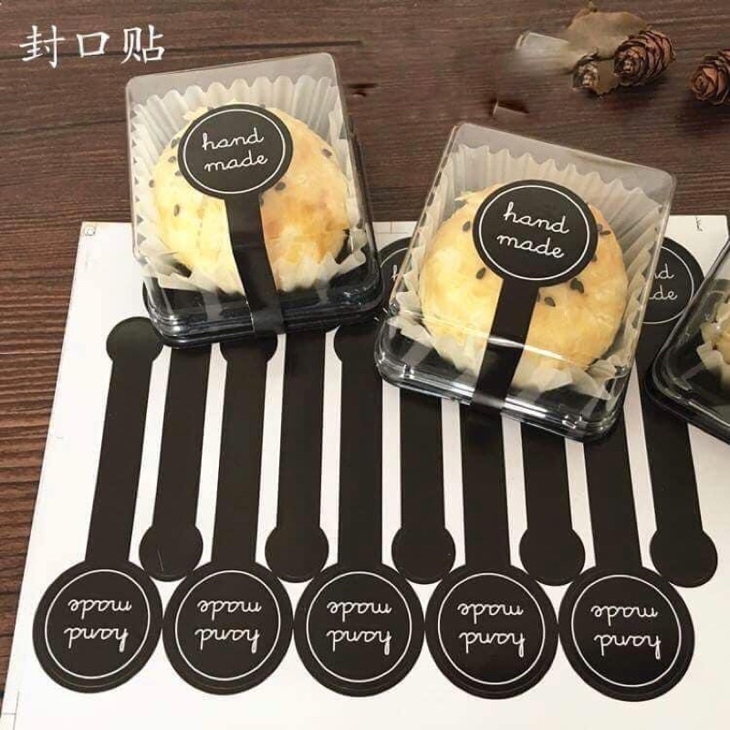 Tem nhãn dán Thank You/Baked/Handmade 12tem/tờ