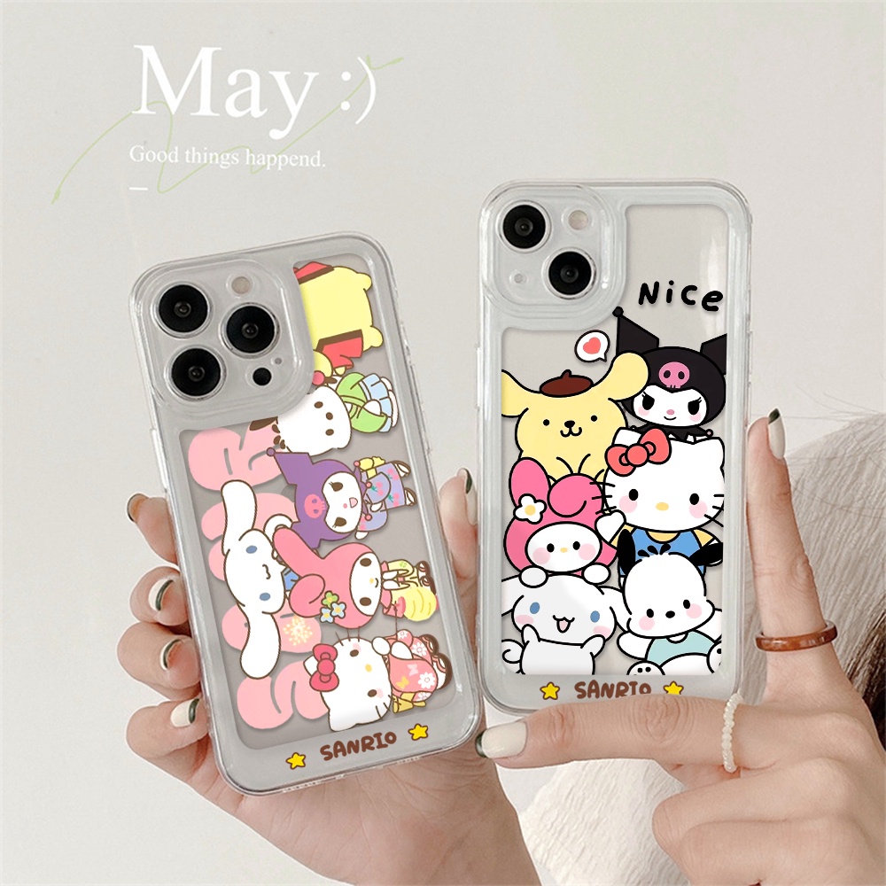 SANRIO Ốp Điện Thoại Chống Sốc Họa Tiết Hello Kitty Cho iPhone 11 13 12 X XS Pro Max xr 12 13 Mini xr