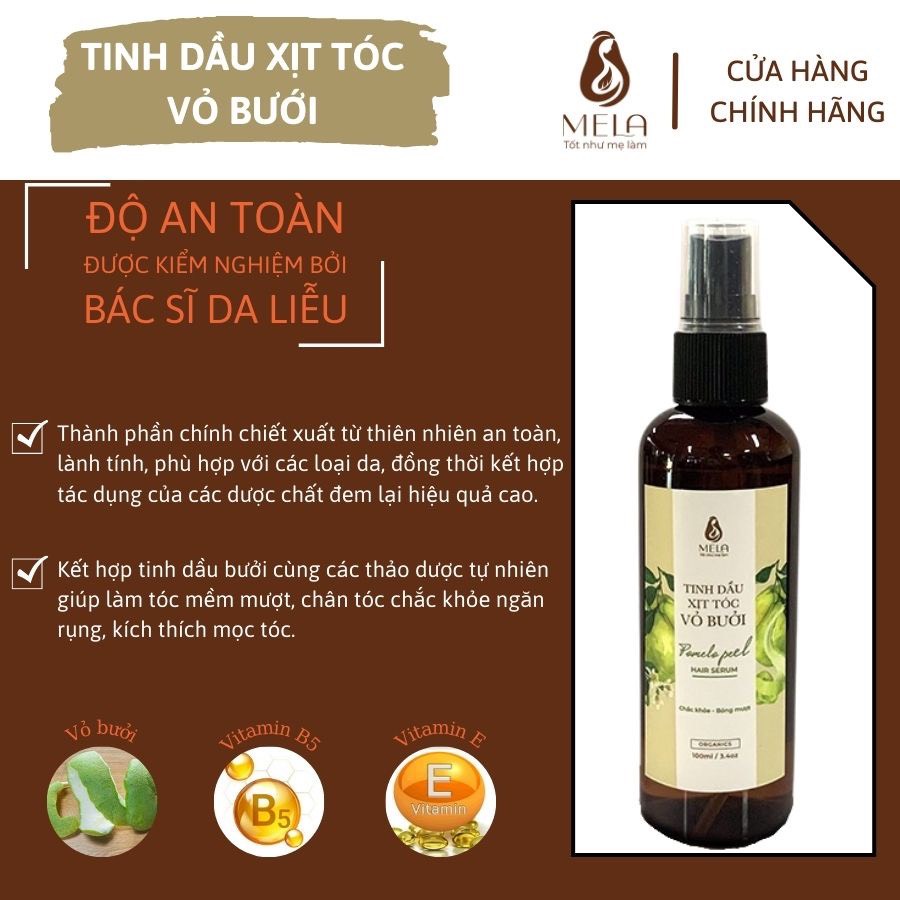 Tinh dầu xịt tóc vỏ bưởi ( 100ml ) MELA