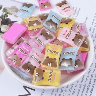 Charm kẹo chip gấu, chip heo-nguyên liệu làm slime