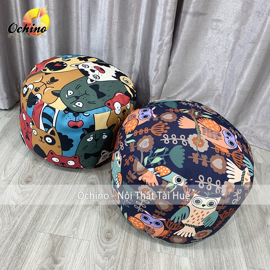 Đôn Tròn Ghế Hạt Xốp Xinh xắn Cao 30 Đk 40 Cm