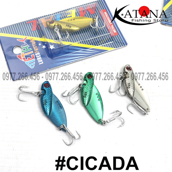 (Siêu Rẻ) Mồi câu lure cá sắt Orochi - Fishen - Cicada