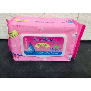 KHĂN ƯỚT PURE WATER HÀN QUỐC KHÔNG MÙI GÓI 100 MIẾNG