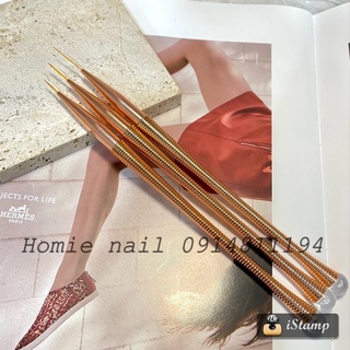 Set cọ nét cao cấp 3 size vẽ móng RoseGold