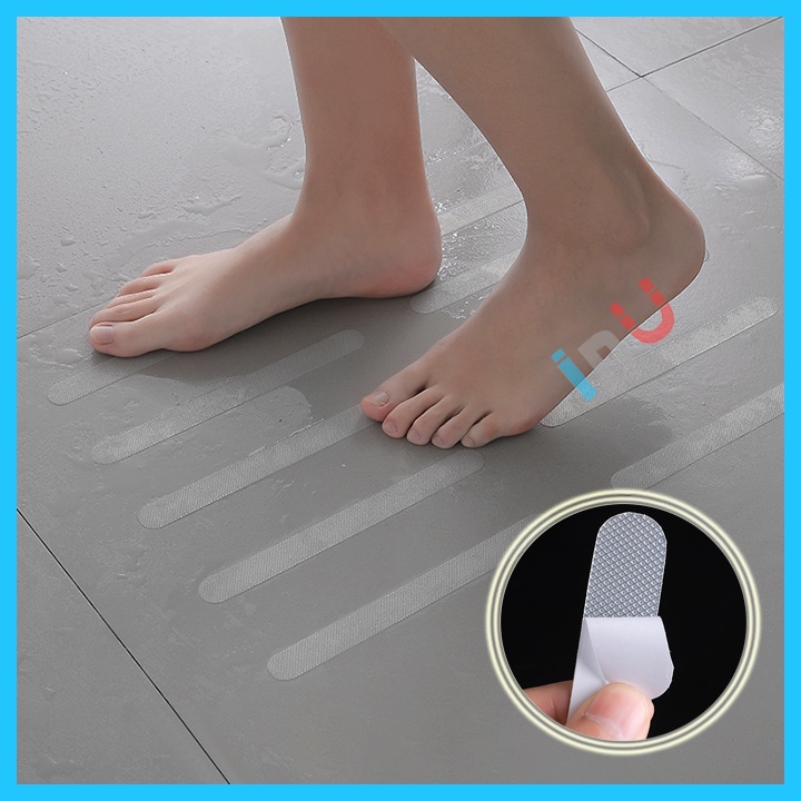 HCM- Bộ 5 miếng dán gai giúp bám chân chống trơn trượt trong nhà tắm, toilet, bảo vệ an toàn trẻ nhỏ, người cao tuổi