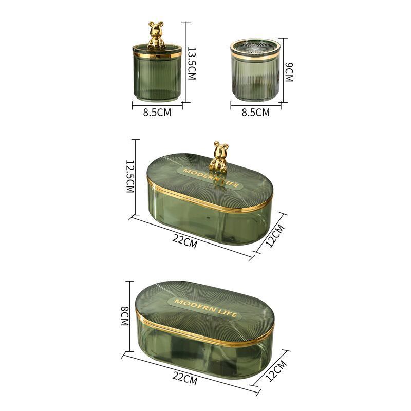 Hộp Đựng Tăm Bông / Mỹ Phẩm Để Bàn Tiện Lợi