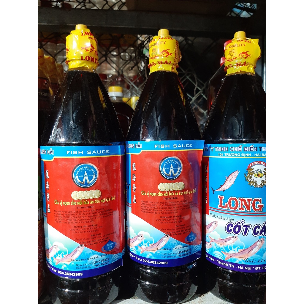 Nước mắm hiệu cốt cá cơm Long Hải loại 900ml