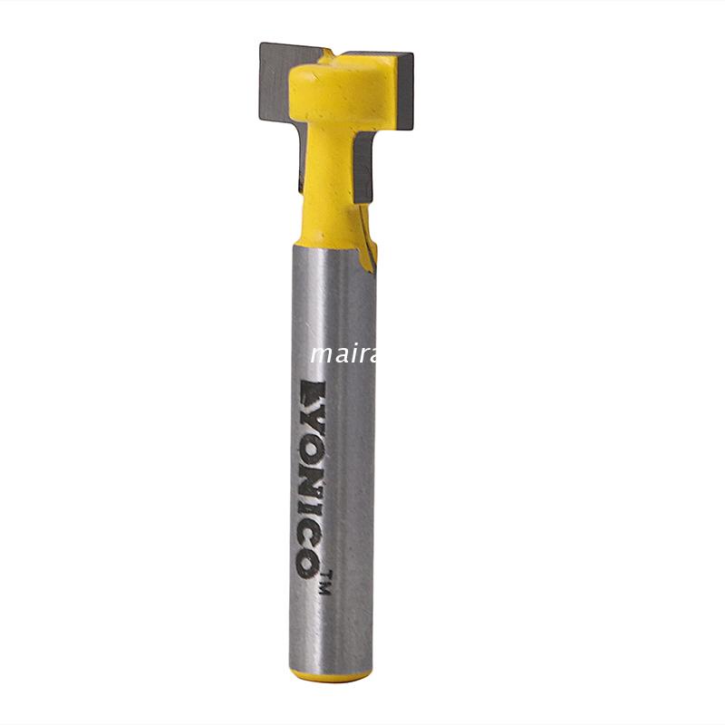 Mũi phay gỗ hình chữ T thân thép 1/4'' 1/2''