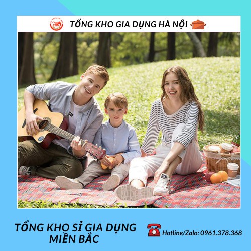 Thảm dã ngoại du lịch đi biển, bạt trải picnic cắm trại đi phượt kết hợp tập yoga gấp gọn sọc kẻ caro 1238