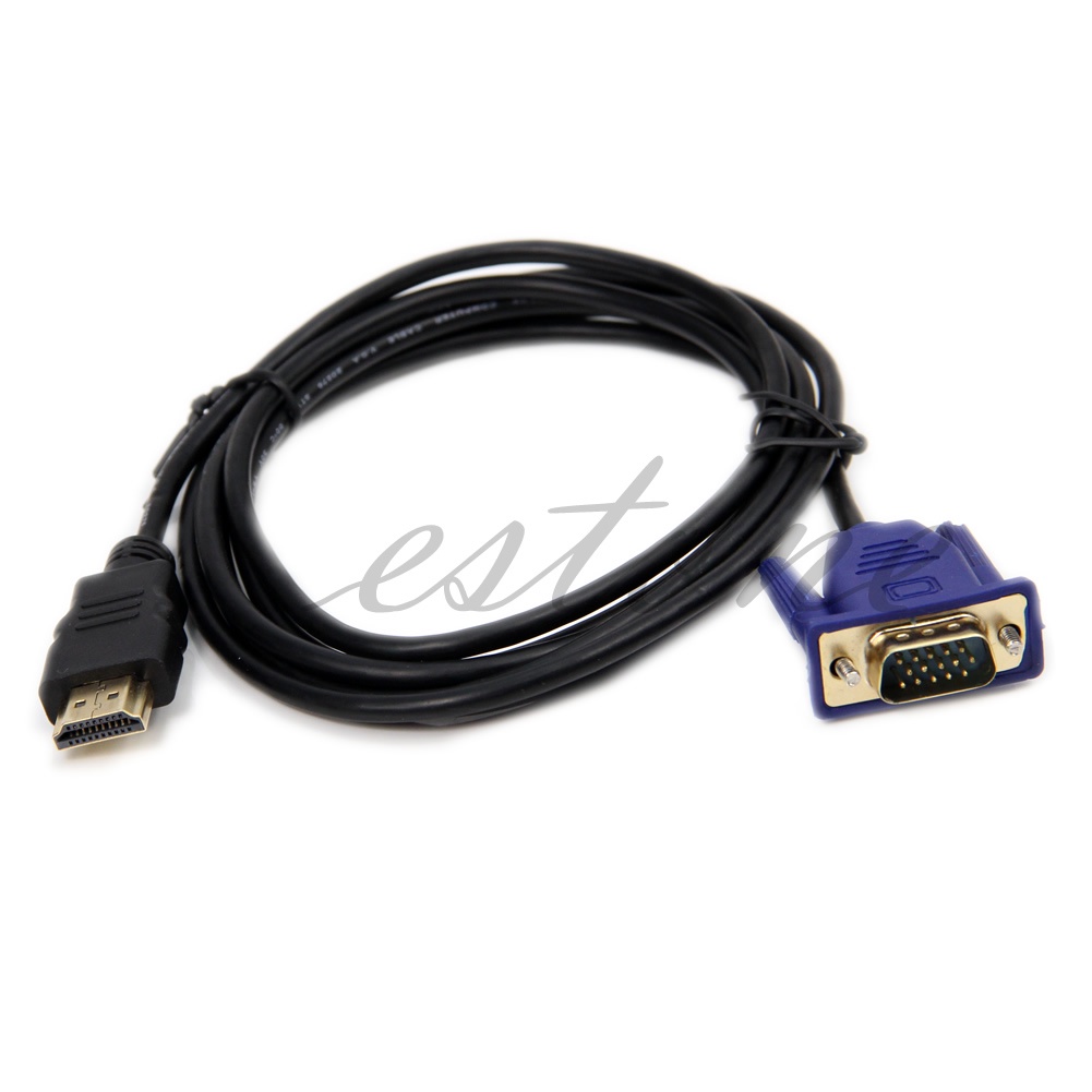 Cáp chuyển đổi HDMI sang VGA HD-15 6ft 1.8m 1080P đầu mạ vàng