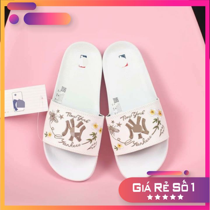 Dép quai ngang nữ thêu hình họa tiết 🌸 hàng loại 1 + chuẩn size + tặng hộp.bill 🌸 mẫu dép thể thao hottrend