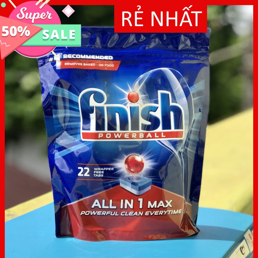 Viên rửa bát Finish All in 1 Max [bán lẻ 25 viên]