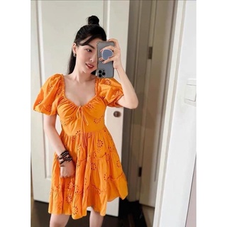 Thanh lý váy cam thêu Zara TQXK size M
