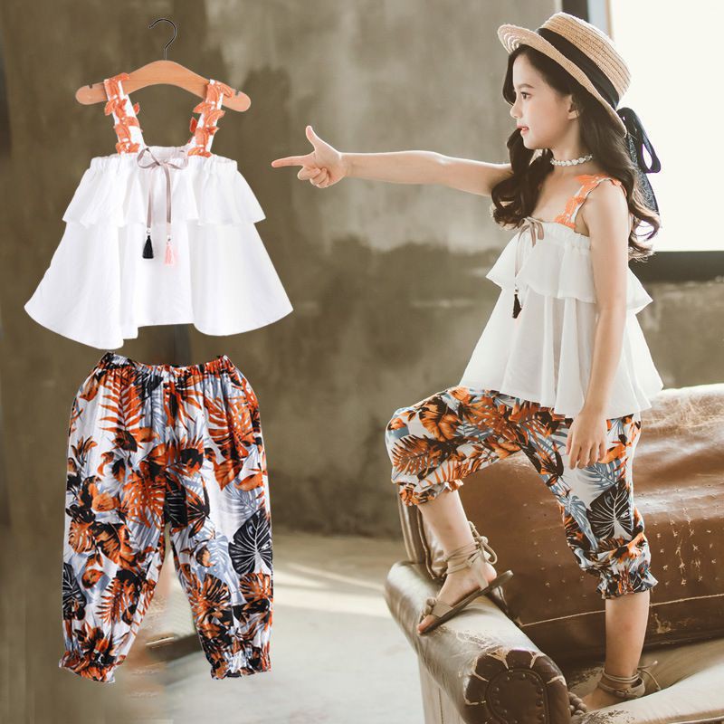 Set quần yếm + áo thun không tay dễ thương cho bé gái