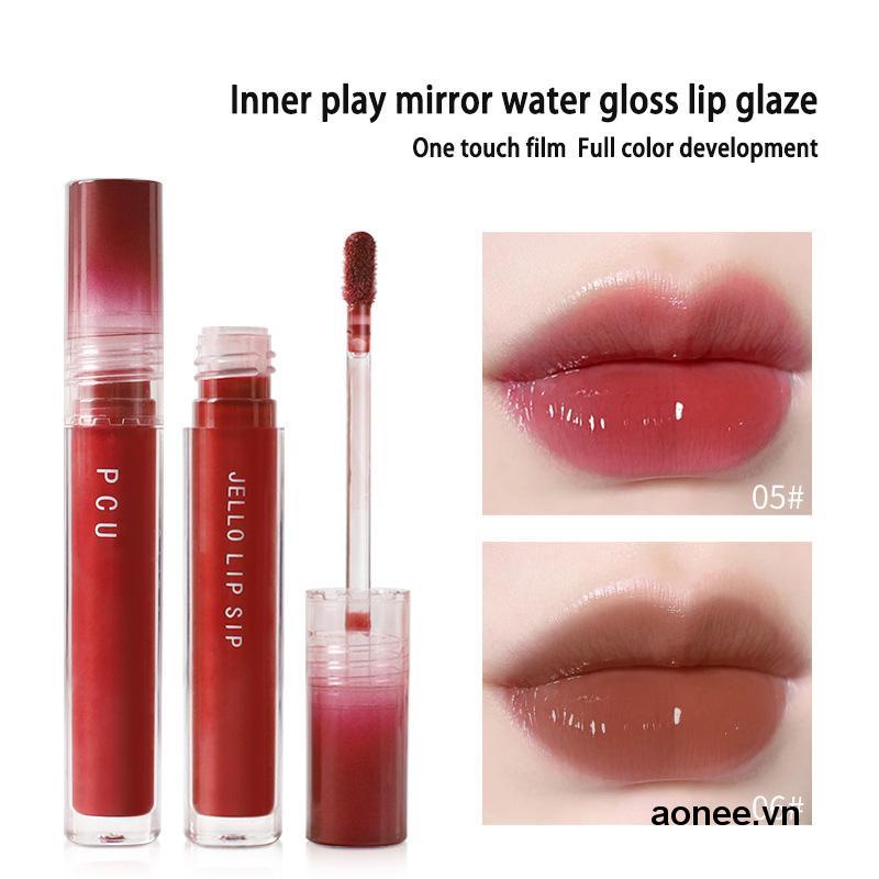 ✨✨Son Bóng Ineyoo/Oulesong Màu Nude Nhạt Mềm Mượt Nuôi Dưỡng Môi Chống Thấm Nước