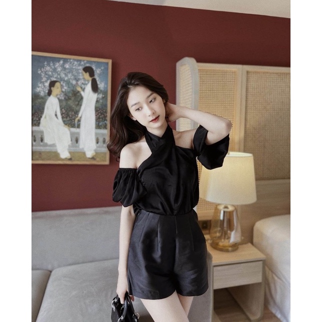 Quần Short Nữ Ống Rộng Chất Tafta Quần Đùi Nữ Cạp Cao Thời Trang Hàn Quốc Mã 811