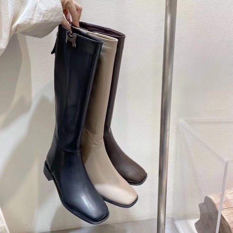 bốt lỡ dưới gối gót 3p tag chữ H hàng chuẩn hãy qccc chất da thật siêu đẹp kèm ảnh shop chụp tại xưởng